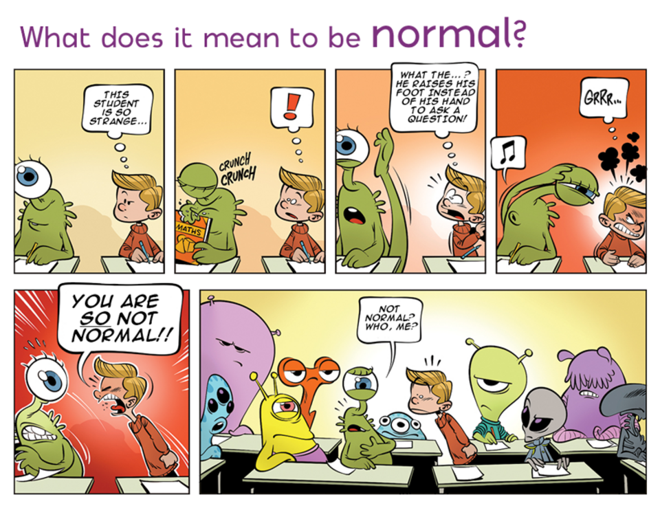 comic strip: what does it mean to be normal?