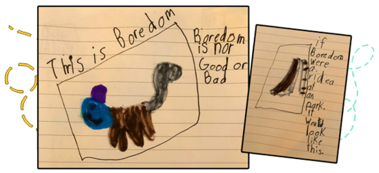 dessin L'ennui serait juste un petit toboggan par Aoife, 7 ans