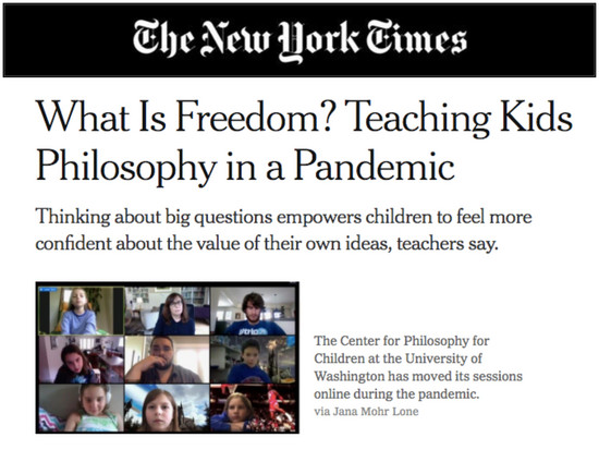 PhiloQuests featured in the The New York Times