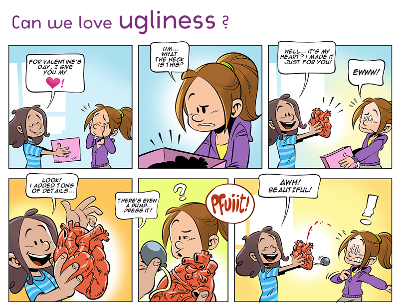 comic strip: can we love ugliness?