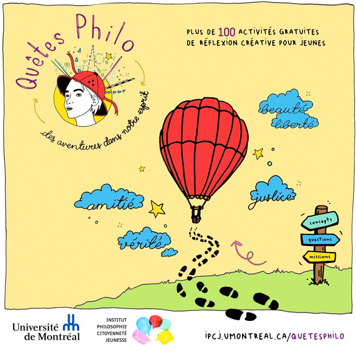Quête philo: des aventures dans notre esprit. Plus de 100 activités gratuites de réflexion créative pour jeunes